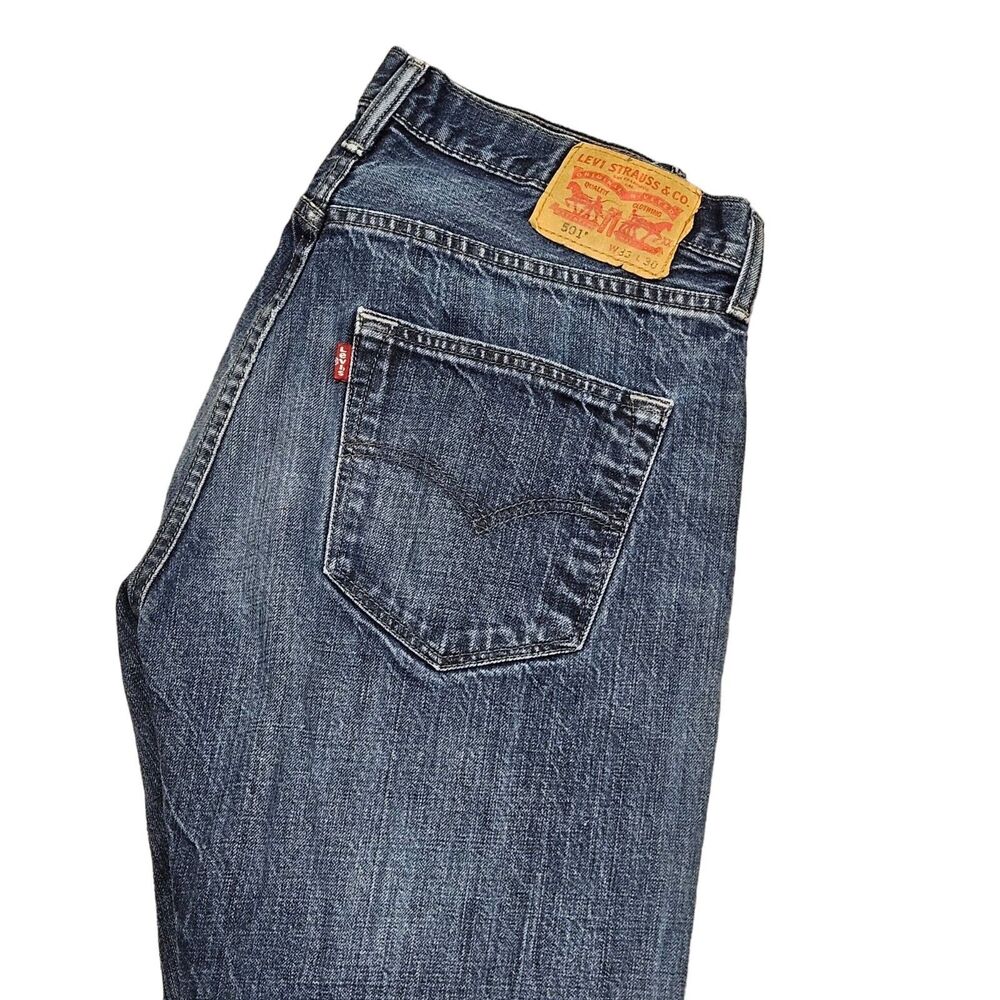 Levi's Men's Red Tag 501 Button Up Fly Jeans Medium Wash Straight Leg Size 33X30
